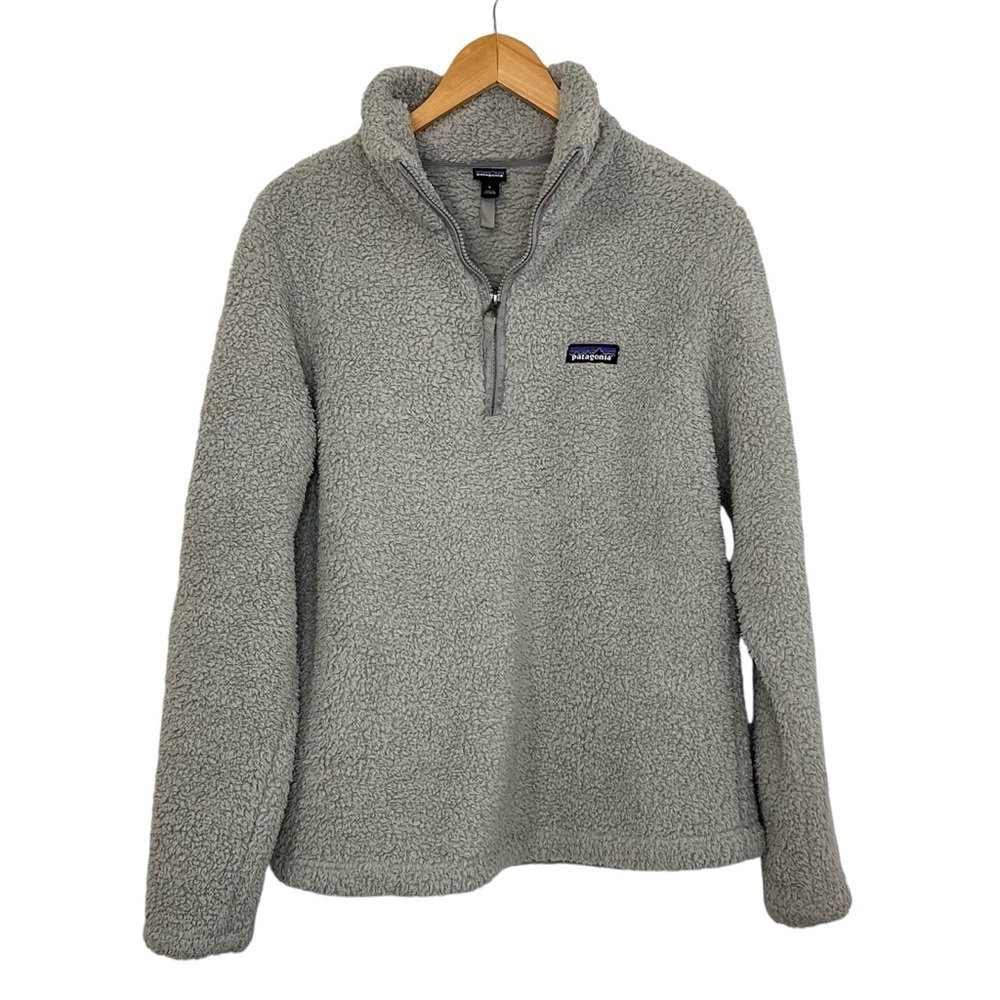 Patagonia Womens Los Gatos 1/4 Zip Pullover Fleece Jacket Sz Large Gray Outdoor